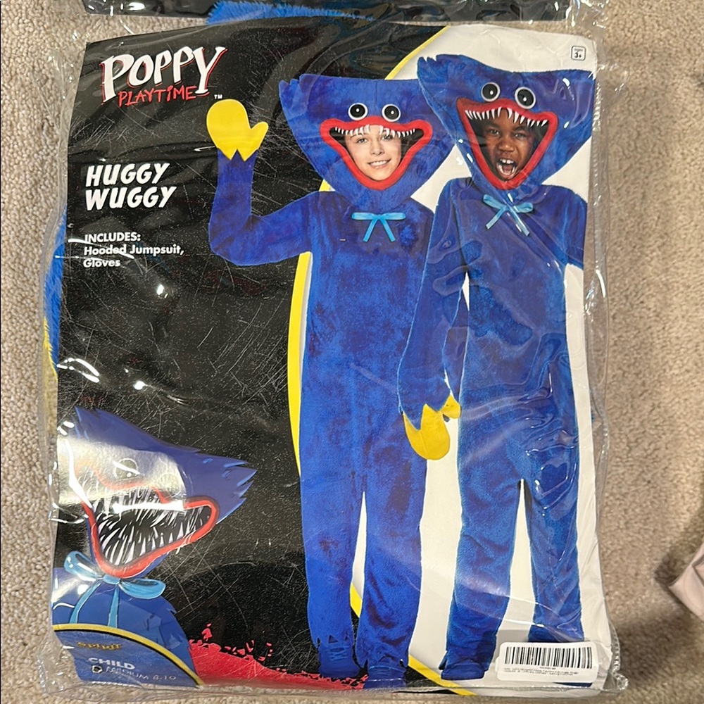 Huggy Wuggy Kids Costume - Blue